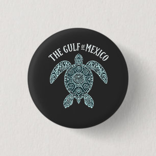 Gulf of Mexico Turtle Sea Latino 3 Cm Round Badge