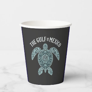 Gulf of Mexico Turtle Sea Latino  Paper Cups