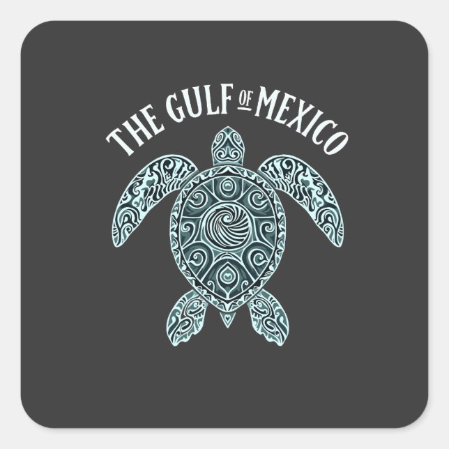 Gulf of Mexico Turtle Sea Latino  Square Sticker (Front)