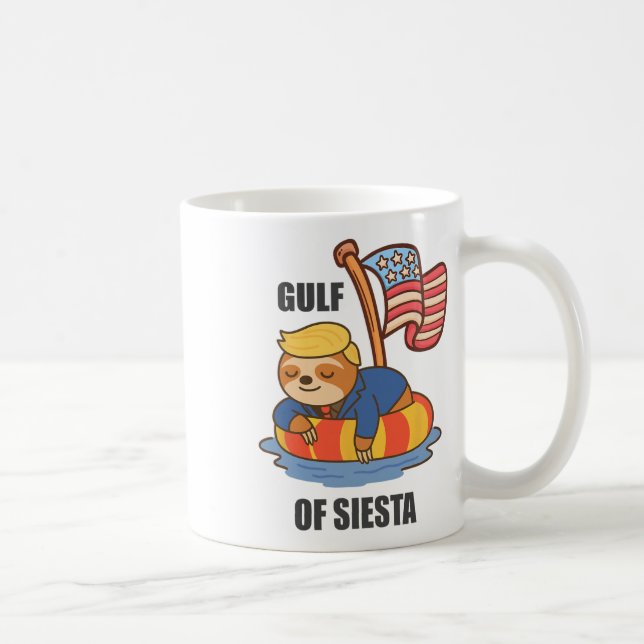 Gulf Of Siesta Funny Trump Sloth  Coffee Mug (Right)