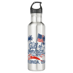 Gulf of the USA America 2025 Florida American Flag 710 Ml Water Bottle