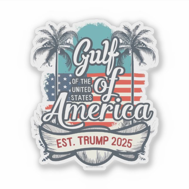 Gulf of the USA America Trump 2025 American Flag (Front)