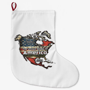 Gulf of United States of America Large Christmas Stocking