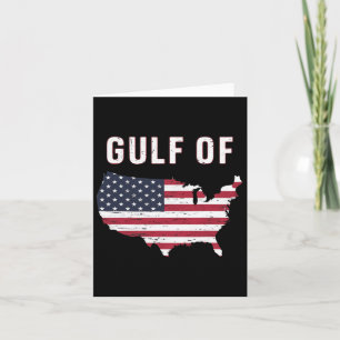 Gulf Of United States Of America Usa Flag  Card