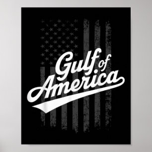 Gulf Of United States Of America Vintage Usa Flag  Poster