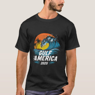 Gulf Of Us America 2025 American Flag Mexico Retro T-Shirt