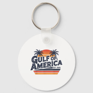 Gulf Of Us America 2025 Vintage Retro American Fla Key Ring