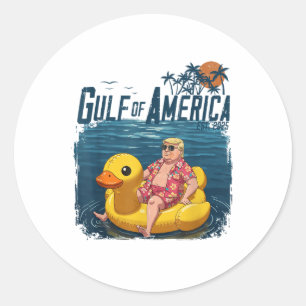 Gulf Of Us America Est 2025 4th Of July Trump Chil Classic Round Sticker
