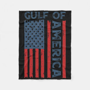 Gulf Of Us America Est 2025 Funny Gulf Of Usa Amer Fleece Blanket