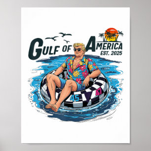 Gulf Of Us America Est 2025 Funny Trump  Poster