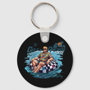 Gulf Of Us America Est 2025 Funny Trump Shirt Key Ring