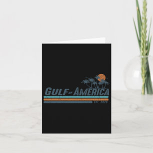 Gulf Of Us America Est 2025 Retro Vintage Beach 12 Card