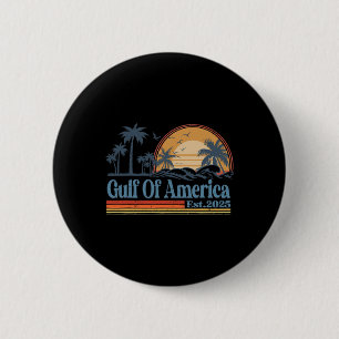 Gulf Of Us America Est 2025 Retro Vintage Beach 19 6 Cm Round Badge
