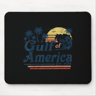 Gulf Of Us America Est 2025 Retro Vintage Beach Mouse Pad