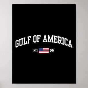 Gulf Of Us America Est 2025 Usa American Flag Patr Poster