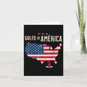 Gulf Of Us America Golfo De America Spanish Langua Card