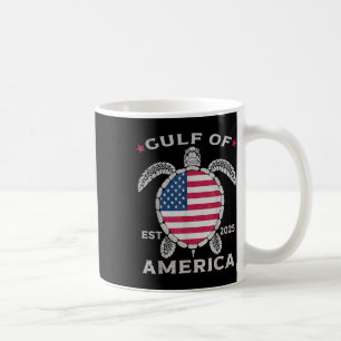 Gulf Of Us America Turtle Us Flag Est 2025 Gulf Of Coffee Mug