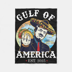 Gulf Of Usa 2025 Flag Vintage America _6 Fleece Blanket