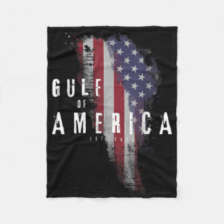 Gulf Of Usa 2025 Flag Vintage America _7 Fleece Blanket