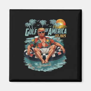 Gulf Of Usa America Est 2025 American Flag Gulf Me Magnet
