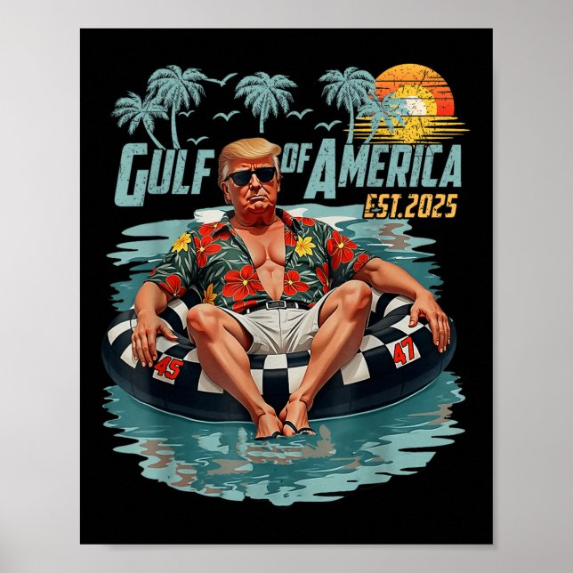 Gulf Of Usa America Est 2025 American Flag Gulf Me Poster (Front)