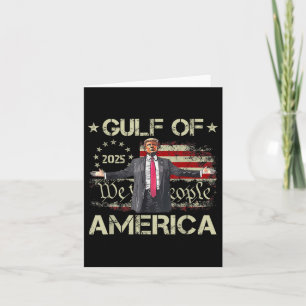 Gulf Of Usa America Est 2025 American Flag Trump Card