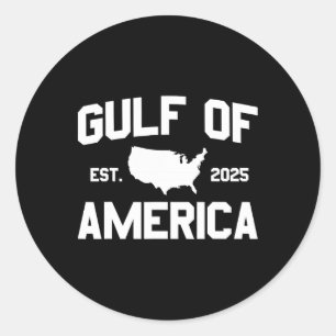 Gulf Of Usa America Est 2025 Gulf Of Us America  Classic Round Sticker