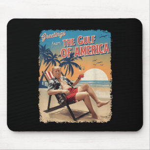 Gulf Of Usa America Est 2025 Retro Trump Patriotic Mouse Pad