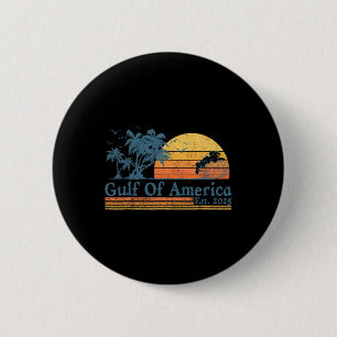 Gulf Of Usa America Est 2025 Retro Vintage Beach 2 6 Cm Round Badge