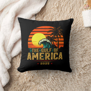 Gulf of USA America Est 2025 Retro Vintage Cushion