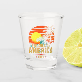 Gulf of USA America Est 2025 Retro Vintage Shot Glass
