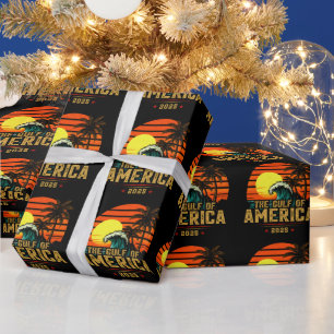 Gulf of USA America Est 2025 Retro Vintage Wrapping Paper