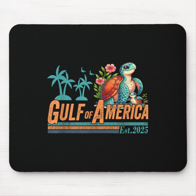 Gulf Of Usa America Est 2025 Turtle Gulf Mexico  Mouse Pad (Front)