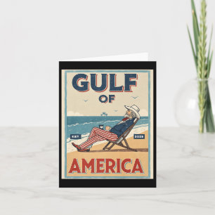 Gulf Of Usa America Est. 2025 Uncle Sam Patriotic Card