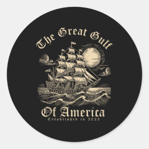 Gulf Of Usa America Funny Gulf Of Mexico 2025 Tank Classic Round Sticker