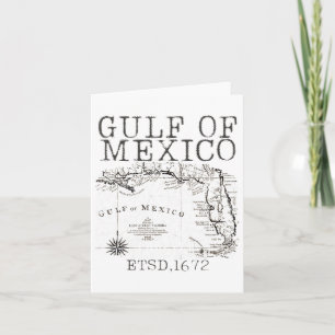 Gulf Of Usa America Funny Gulf Of Mexico Flag Map Card