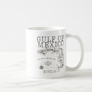 Gulf Of Usa America Funny Gulf Of Mexico Flag Map  Coffee Mug