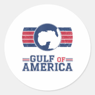 Gulf Of Usa America Funny Gulf Of Mexico July 4th Classic Round Sticker