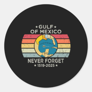 Gulf Of Usa America Funny Gulf Of Mexico July 4th  Classic Round Sticker