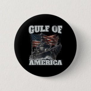 Gulf Of Usa America Funny Usa Flag Men Women 6 Cm Round Badge