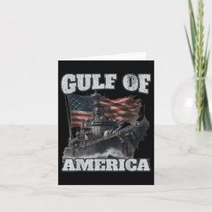 Gulf Of Usa America Funny Usa Flag Men Women  Card