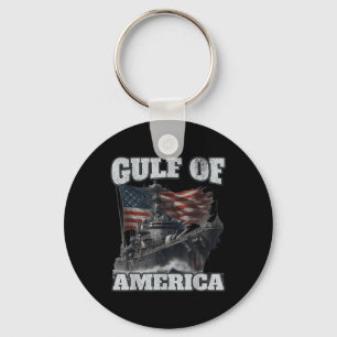 Gulf Of Usa America Funny Usa Flag Men Women Key Ring