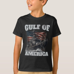Gulf Of Usa America Funny Usa Flag Men Women  T-Shirt