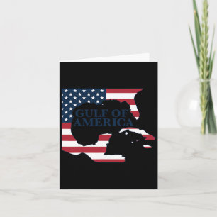 Gulf Of Usa America Map Patriotic American Flag Gu Card