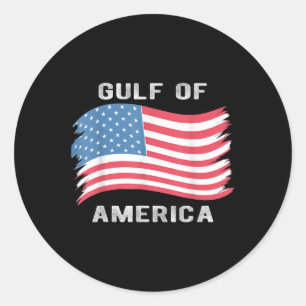 Gulf Of Usa America President Trump 2025 _4 Classic Round Sticker