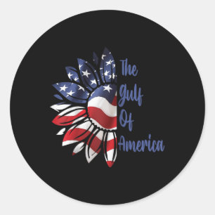 Gulf Of Usa America President Trump 2025 Raglan Ba Classic Round Sticker
