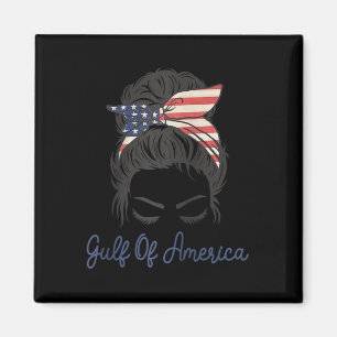 Gulf Of Usa America President Trump 2025 Raglan Ba Magnet