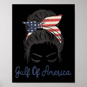 Gulf Of Usa America President Trump 2025 Raglan Ba Poster