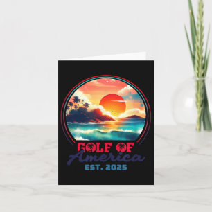 Gulf Of Usa America Shirt Est 2025 Retro Vintage B Card