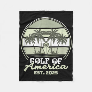 Gulf Of Usa America Shirt Est 2025 Retro Vintage B Fleece Blanket